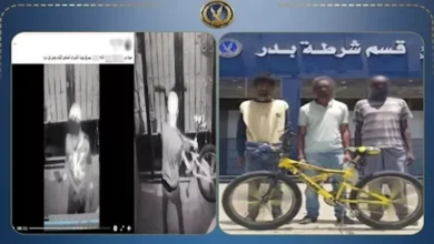 سقوط 3 أجانب بتهمة سرقة دراجة من عقار في مدينة بدر بعد فضحهم بفيديو