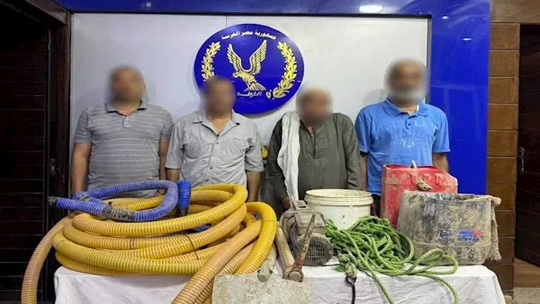 سقوط عصابة للتنقيب عن الآثار في التبين بعد اكتشاف حفرة بعمق 7 أمتار تحت العقار