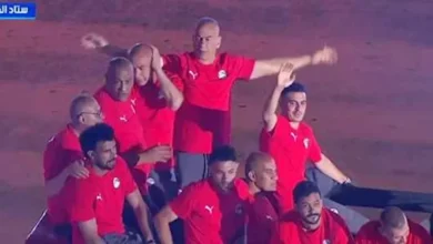 "صور حفل تكريم لاعبي منتخب مصر في ستاد القاهرة مع غياب صلاح ومرموش"