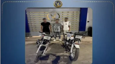 ضبط 3 متهمين بسرقة دراجة نارية في الدقهلية واستعادة المسروقات