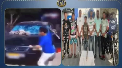 ضبط 7 أشخاص في بني سويف بتهمة تحطيم سيارة أجنبي ورفع علم منافس مصر في المونديال