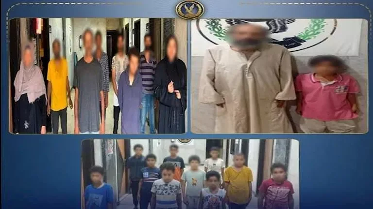 ضبط 9 متهمين بإدارة شبكة تسول تستغل 11 طفلاً في الجيزة