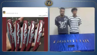 ضبط عاطلين في بولاق لترويج الأسلحة البيضاء عبر الإنترنت باستخدام "سنج ومطاوي دليفري"