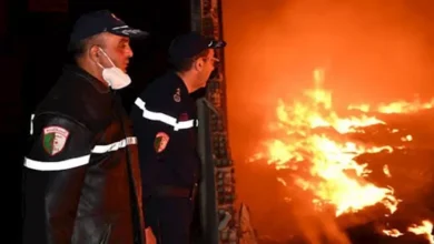 مصرع 3 أشخاص وإنقاذ 49 آخرين في حريق مخزن بالجزائر