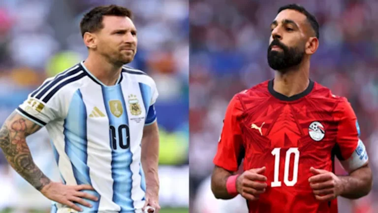 مقارنة إحصائية بين محمد صلاح وميسي قبل مباراة مصر والأرجنتين بالمونديال