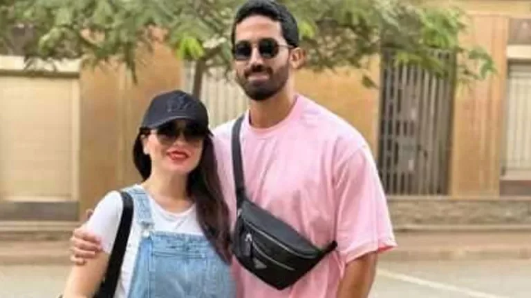 مي عز الدين وزوجها يتألقان بإطلالة مميزة وجذابة