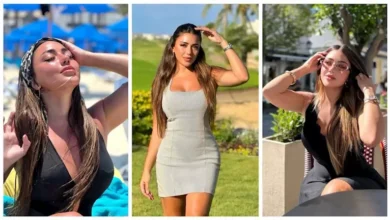 25 صورة لأروع إطلالات سارة سلامة بالشورت التايجر أمام البحر