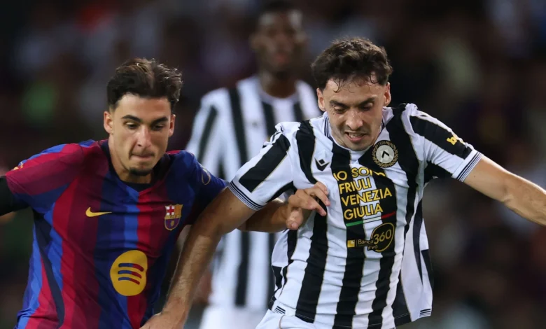 أودينيزي يوقف برشلونة عن التتويج بعد دقيقة الحداد