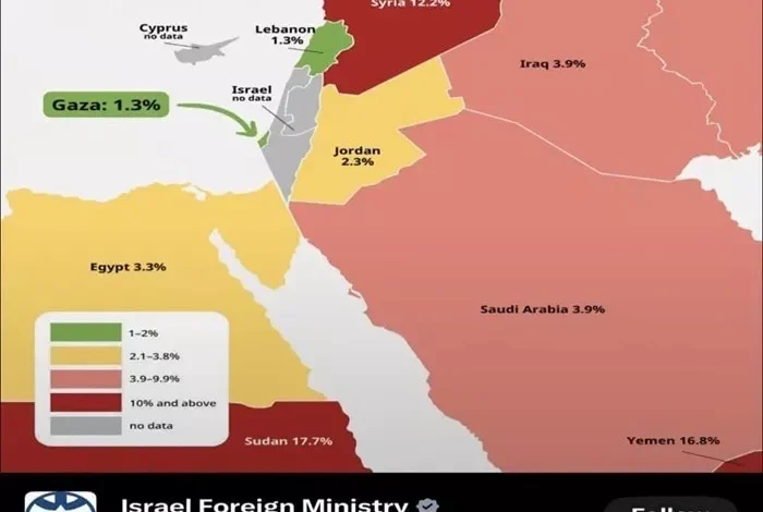 إسرائيل تعرض خريطة تشمل أجزاء من جنوب لبنان كأراضي لها
