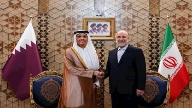 إيران تُعلن تفاصيل لقاء رئيس الوزراء القطري مع قاليباف في طهران