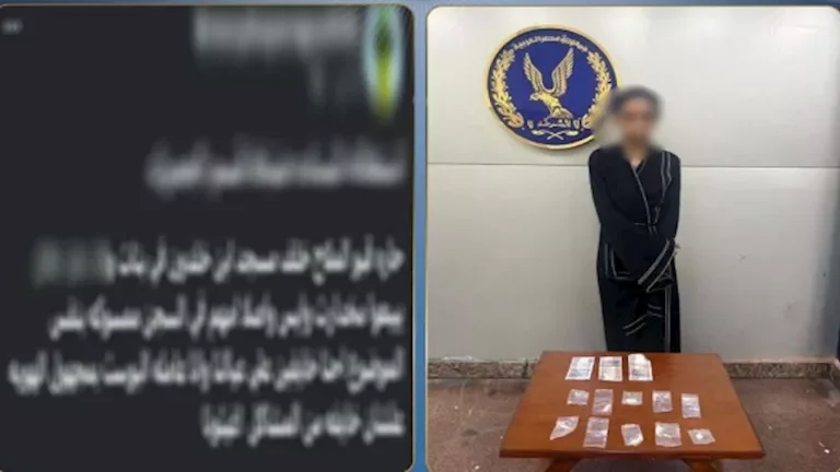 "الداخلية تضبط سيدة بتهمة تجارة الآيس في منطقة الجمرك"