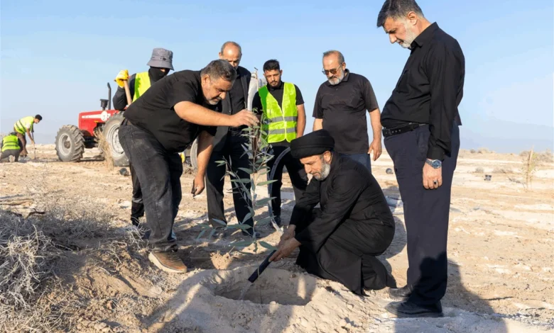 العتبة العباسية تبدأ مشروع إنشاء حزام أخضر يتضمن مليون شجرة في كربلاء