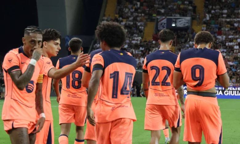 رافينيا يتألق وينقذ برشلونة من معاناة حمزة عبد الكريم بركلة جزاء