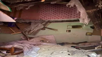 رفع ركام عقار حدائق القبة المنهار باستخدام لوادر محافظة القاهرة