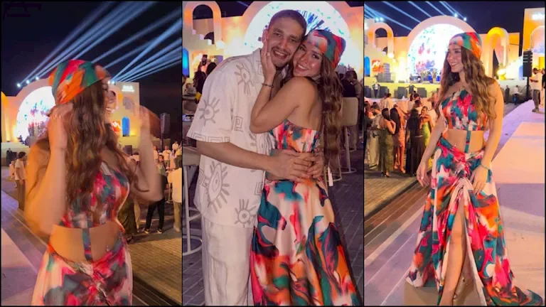 رنا رئيس تتألق بإطلالة جريئة مع زوجها في حفل شاهد