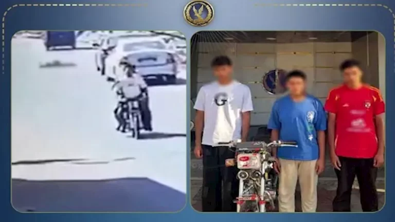 ضبط 3 طلاب بعد صدمهم فتاة بدراجة نارية في الغربية وفرارهم من الموقع | فيديو