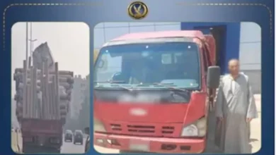 "ضبط سائق نقل في الفيوم بشحنة غير مؤمنة كادت تتسبب في حادث خطير"