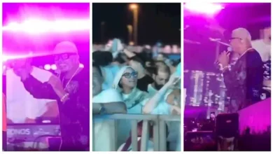 عمرو دياب يتفاعل مع جمهوره في حفل الساحل الشمالي - صور حصرية