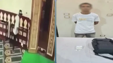 فيديو يوثق سرقة حقيبة أحد المصلين بعد الصلاة في المنوفية