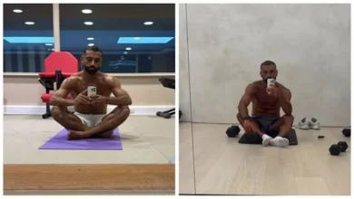 محمد صلاح ينشر صورة جديدة له أثناء التمرين في الجيم