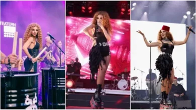 مريام فارس تتألق بالشورت والطربوش في حفلها بمالمو - صور وفيديوهات