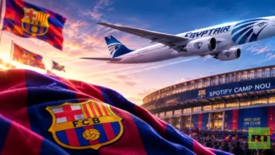 مصر للطيران تُعلن شراكتها العالمية مع برشلونة حتى عام 2029