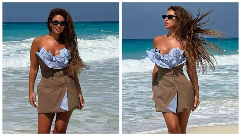 مي سليم تتألق بإطلالة جريئة على شاطئ البحر وتجذب الأنظار