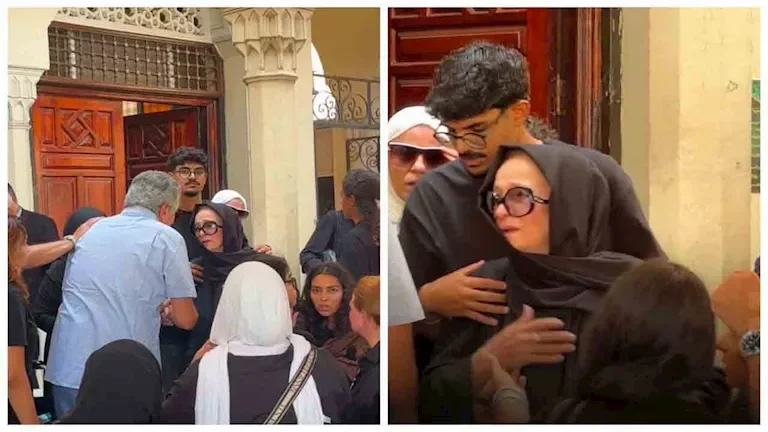 نجلاء فتحي تودع ابنتها ياسمين في لحظة مؤلمة من الفراق