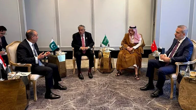 وزراء الخارجية المصري والباكستاني والتركي والسعودي يؤكدون على مركزية القضية الفلسطينية