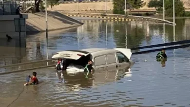 أمطار غزيرة وسيول في ليبيا والهلال الأحمر يقدم المساعدة للمحاصرين