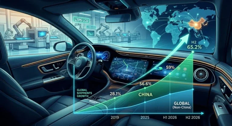 الصين تستحوذ على 65% من سوق شحنات شاشات السيارات عالمياً