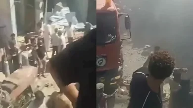انفجار بطارية يتسبب في حريق بمحل تجاري في سوريا ووفاة شخص و6 مصابين