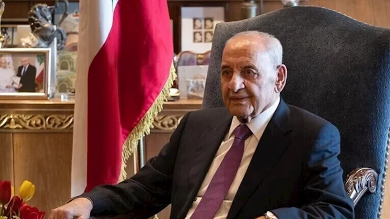 رئيس البرلمان اللبناني يشيد بإيران ويحث على التصدي للاعتداءات الإسرائيلية