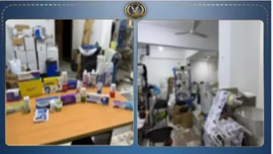 شرطة التموين تضبط مصنعًا يحتوي على 11 ألف عبوة طبية غير صالحة للاستخدام