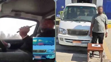 ضبط سائق ميكروباص في الشرقية بعد ظهوره في فيديو وهو يلوّح بسلاح أبيض