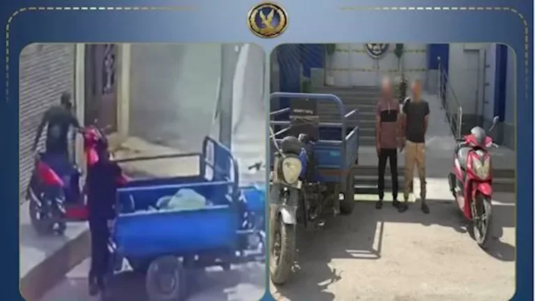 ضبط شخصين بتهمة سرقة دراجة نارية في الإسماعيلية بعد كشف الفيديو