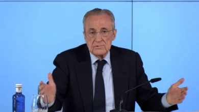 فلورنتينو بيريز يثير الجدل في ديربي مدريد.. ما الذي جرى؟