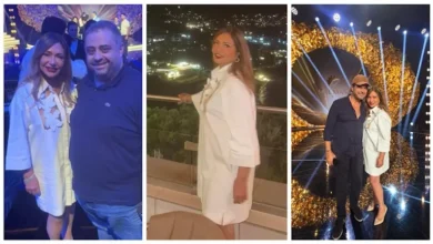 ليلى علوي تشارك صورًا مع راغب علامة وإياد نصار في لبنان