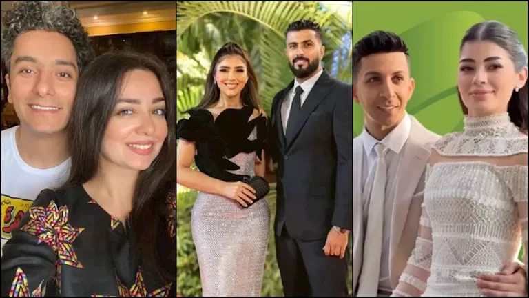 مي عمر ومحمد سامي وليلي زاهر مع هشام جمال في 20 صورة مميزة مع أزواجهن