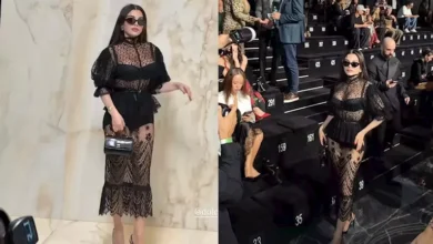 هيفاء وهبي تتألق بفستان أسود بدون بطانة في أحدث جلسة تصوير
