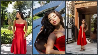 يارا السكري تتألق بالأحمر في مهرجان فينيسيا وتشارك صورًا مميزة