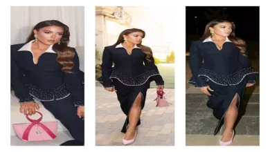 8 صور ومعلومات عن إطلالة ناهد السباعي الأنيقة