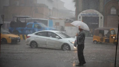أمطار متوقعة في العراق بدءاً من فجر الغد حتى المساء