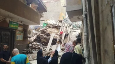 انتشال الطفل الثاني من أنقاض عقار حدائق القبة المنهار وحياته في خطر