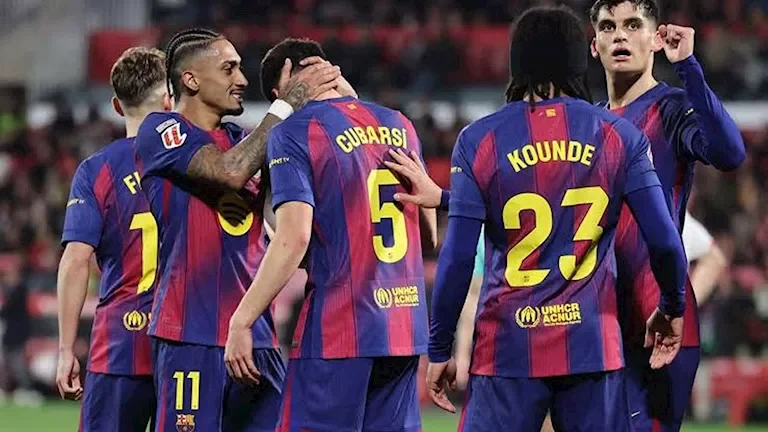 برشلونة يتقدم على خيتافي 1-0 بتسجيل جوردون الهدف الأول