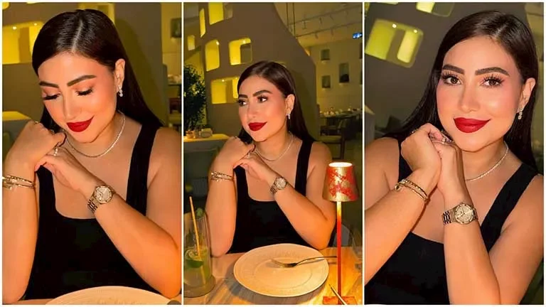 بوسي تتألق بفستان أسود جريء بعد انتهاء أزمة الشيكات