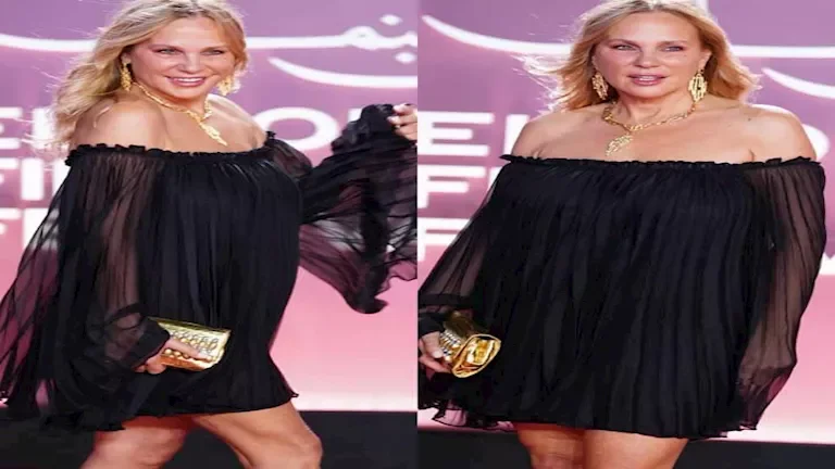 شيرين رضا تتألق بفستان أسود شيفون من شي إن بسعر 3 آلاف جنيه