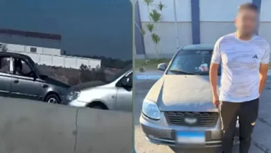 "ضبط قائد سيارة يسير عكس الاتجاه في الإسماعيلية لتقصير المسافة"