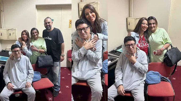 غادة رجب تظهر مع محمد الحلو في أحدث ظهور قبل وعكته الصحية