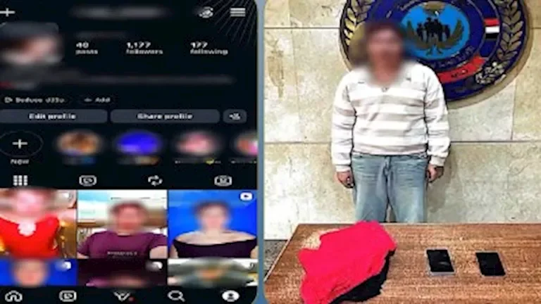مسجل خطر ينشر فيديوهات مثيرة بملابس نسائية وباروكة في الهرم